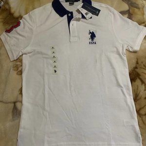 U.S. Polo Assn. Men T-Shirt Polo, Men Clothing Fashion T-shirt White/blue